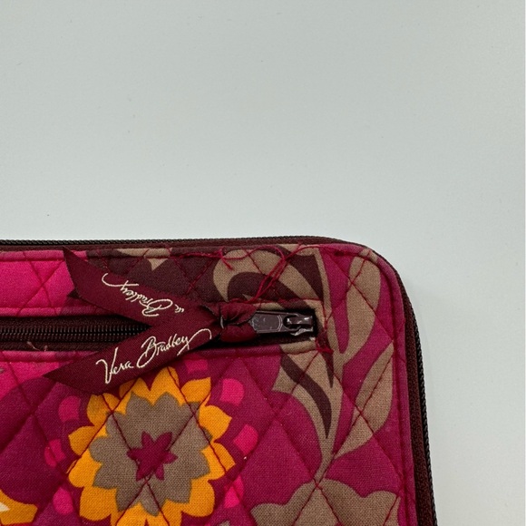 Vera Bradley Floral Paisley Wallet – Brown, Maroon, Beige, Tan & Hot Pink - Picture 5 of 7